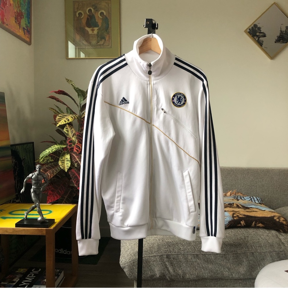 adidas White and Black Puffer Jacket